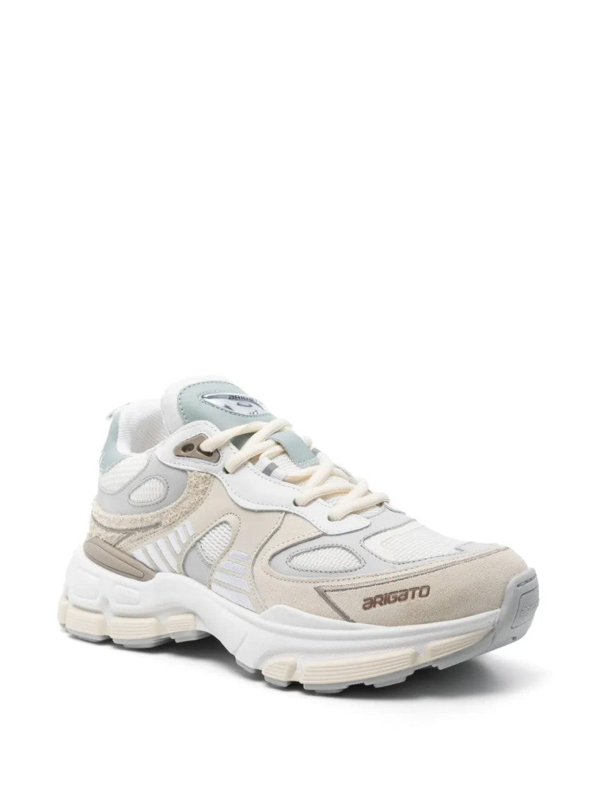 Axel Arigato Beige Sphere Runner Mesh Panel Leather Sneakers
