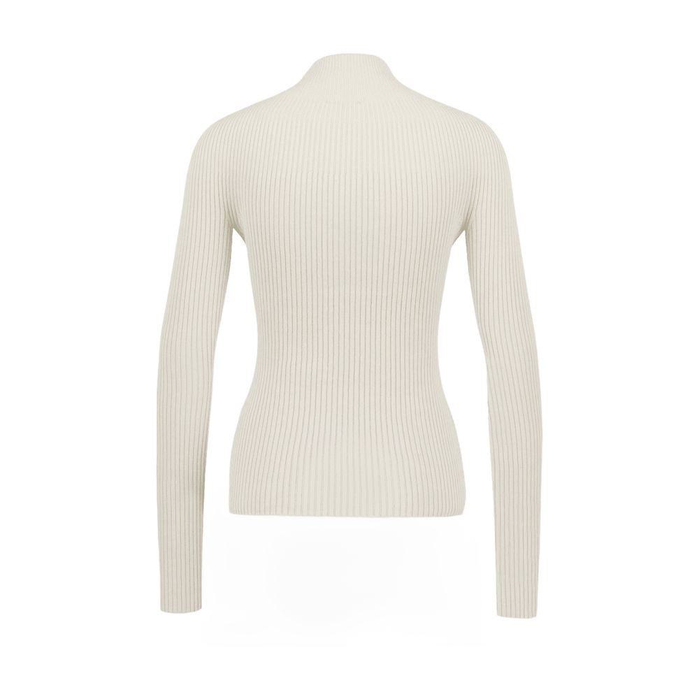 Courrèges Mockneck Sweater - Cotton - White