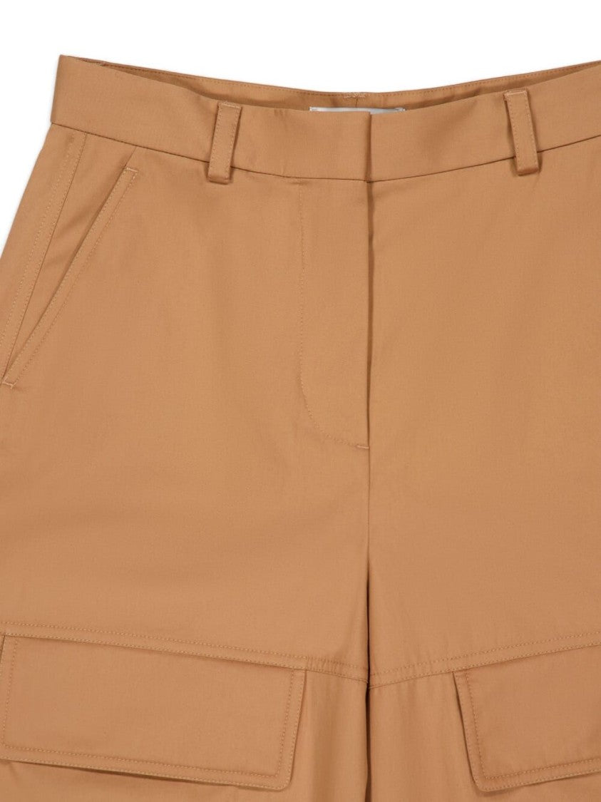 Stella Mccartney Wide-Leg Brown Trousers With High Waist