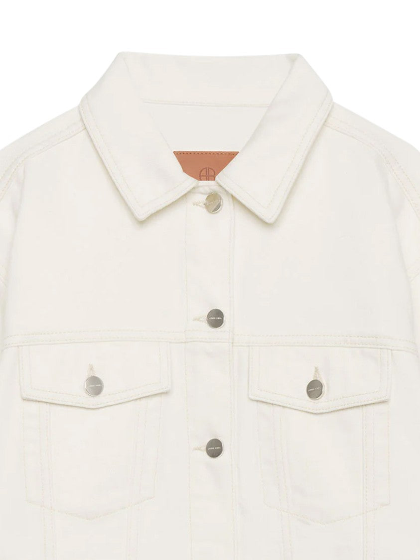 Anine Bing Structured Beige Jacket With Button-Down Front