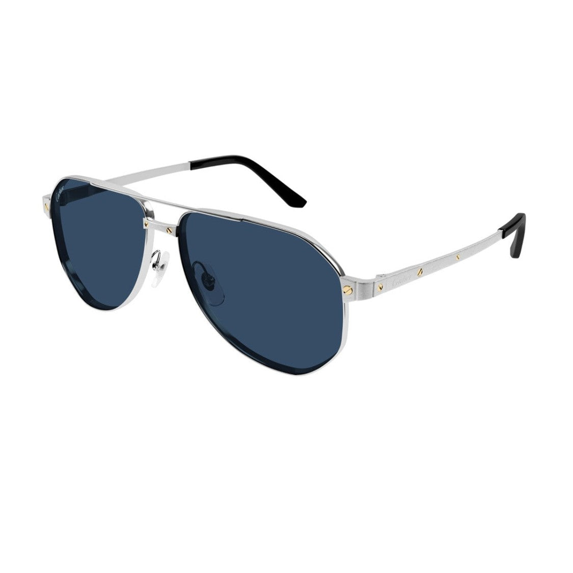 Cartier Blue Ct0461s Santos Metal Sunglasses
