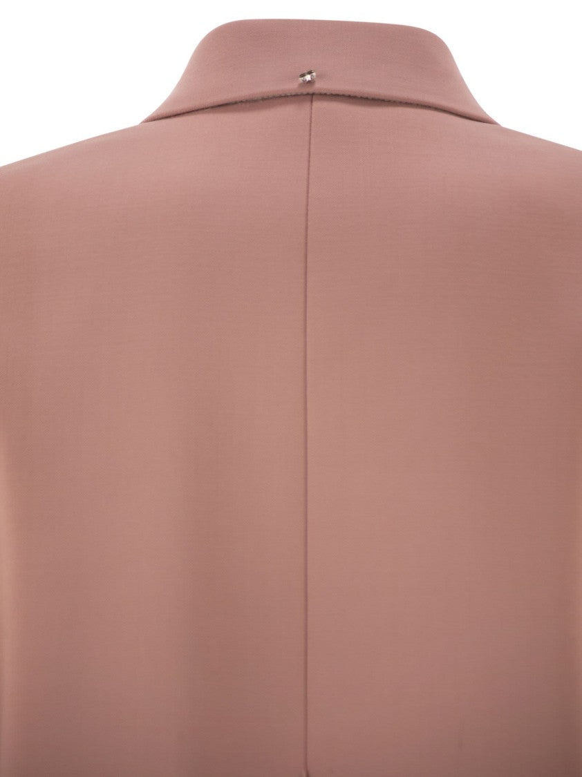 Sportmax Straight Fit Stretch Wool Gabardine Blazer
