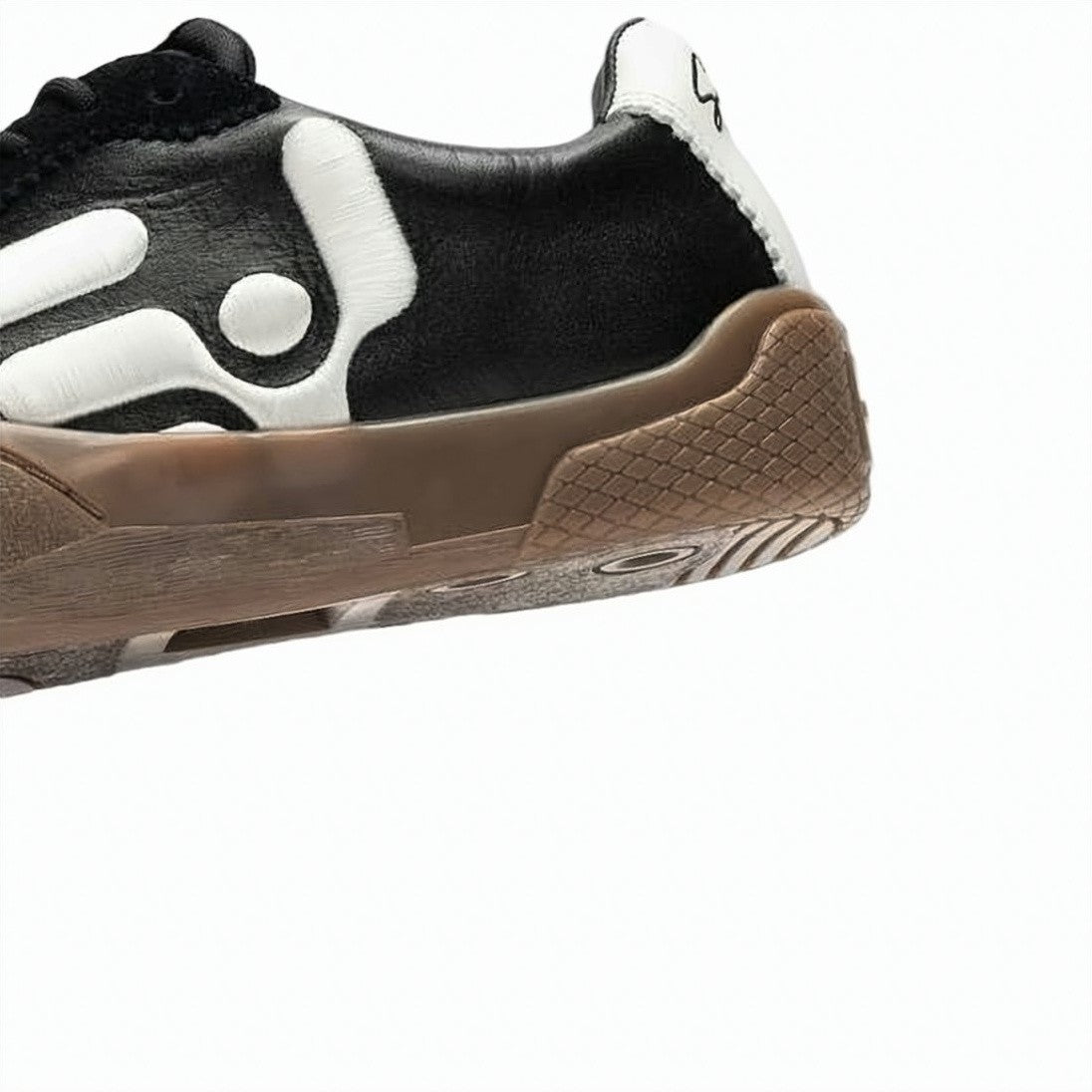Eytys Eytys Black Suede And Leather Sneakers With Abstract Detailing