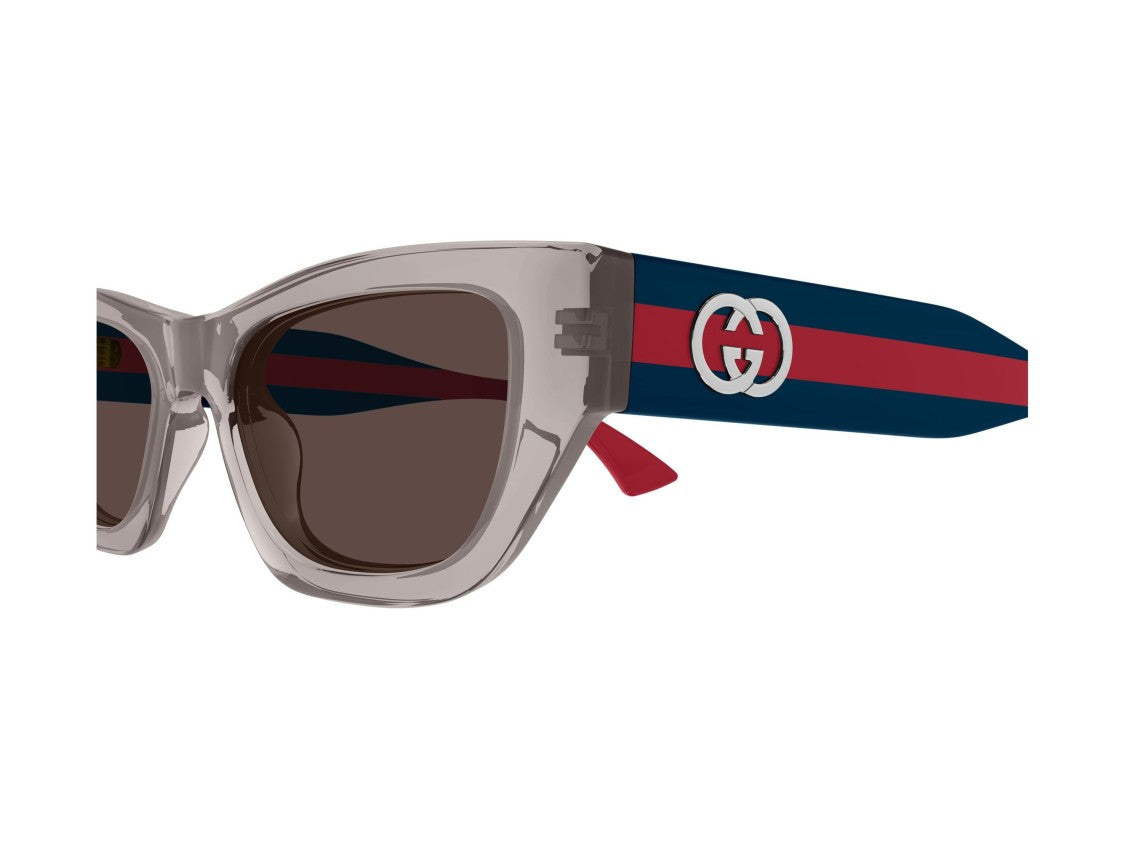 Gucci Gg2116s Striped Oversized Square Sunglasses