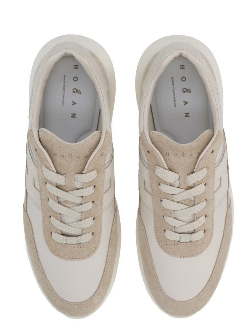 Hogan Interactive³ Smooth Suede Panel Calfskin Sneakers