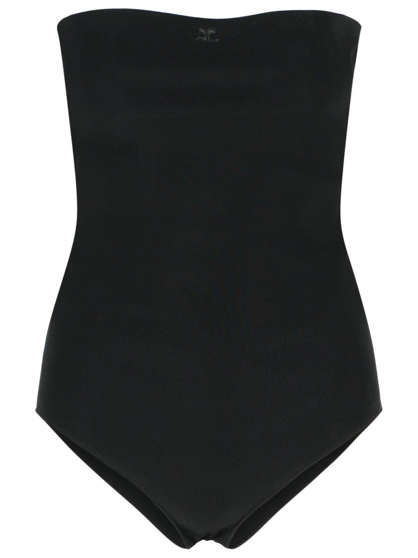 Courrèges Black Viscose Blend Bodysuit