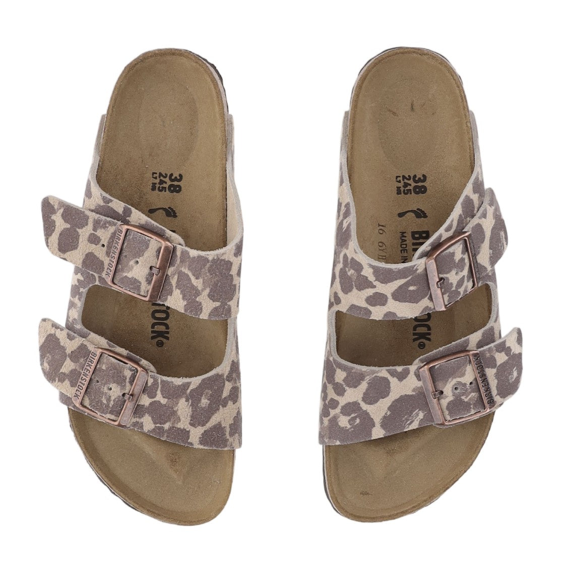 Birkenstock Versatile Slip-On Sandals With Animal Print And Adjustable Straps