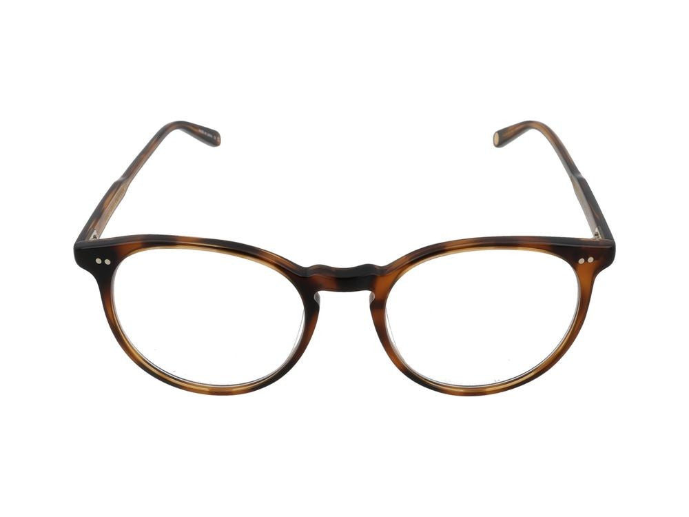 Garrett Leight Round Spotted Brown Shell Acetate Optical Glasses