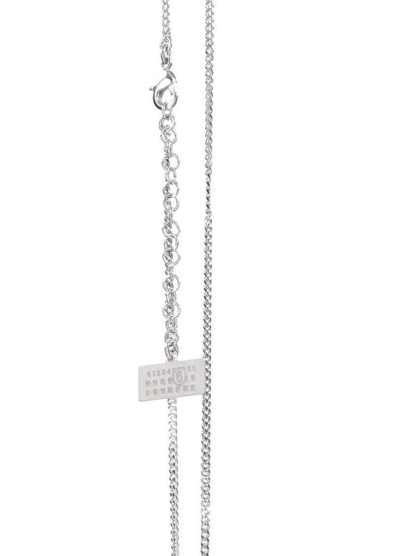 Mm6 By Maison Margiela Silver-Plated Brass Pendant Necklace