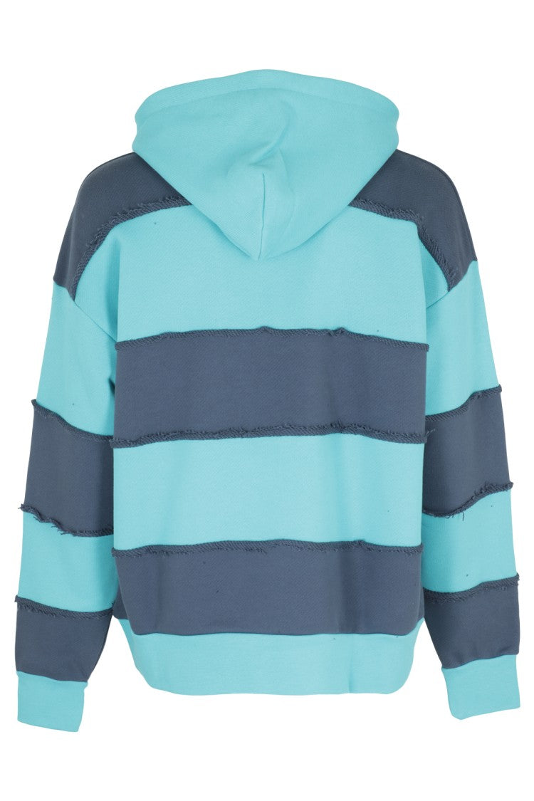 Botter Cropped Hoodie With Raw Edge Stripes
