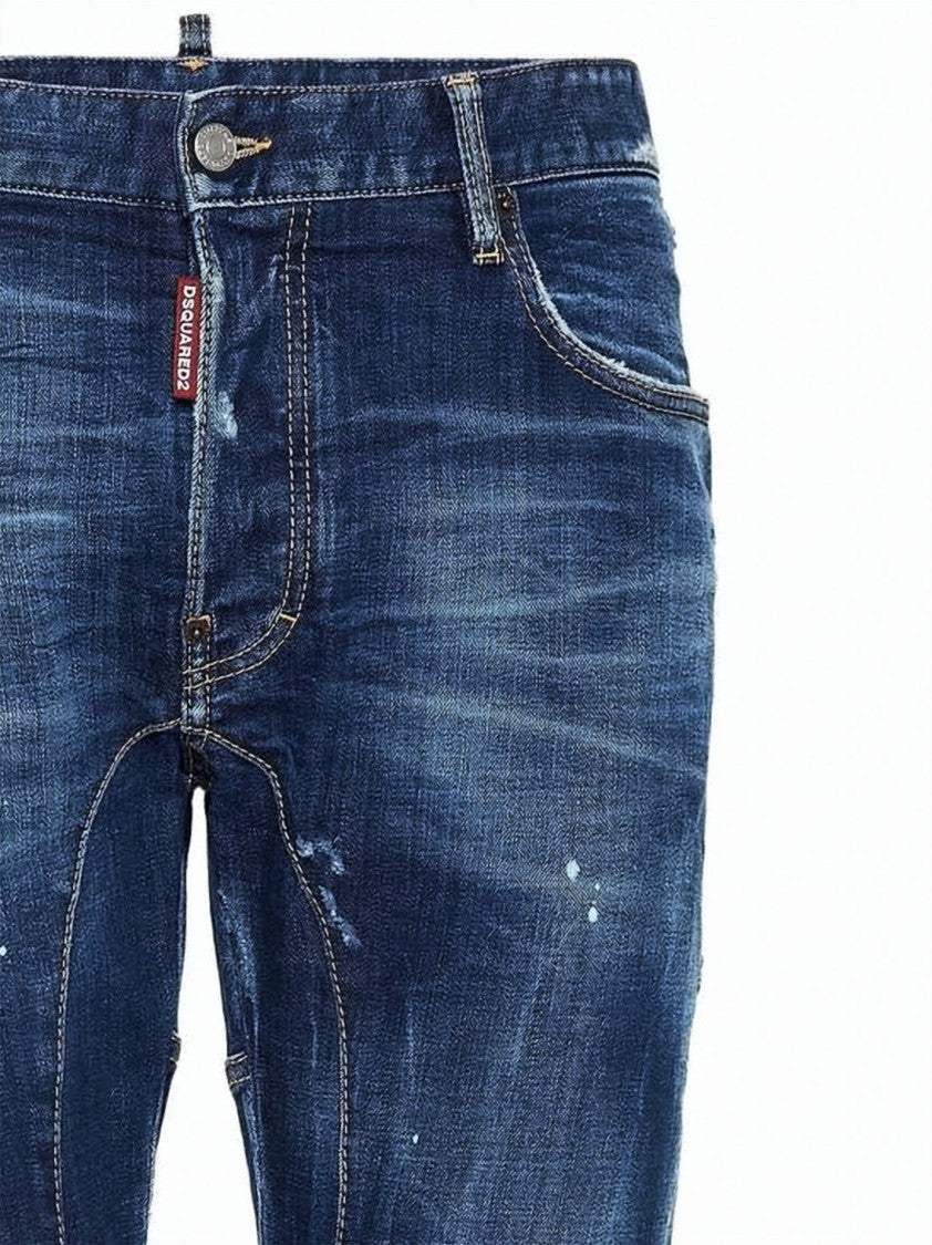 Dsquared2 Slim-Fit Biker-Style Jeans With Distressed Detailing