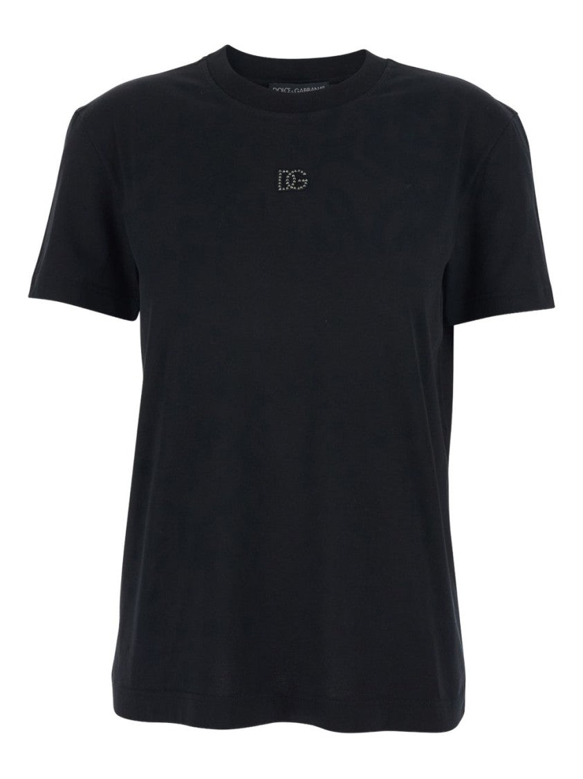 Dolce & Gabbana Short-Sleeve T-Shirt With Subtle Logo Embellishment
