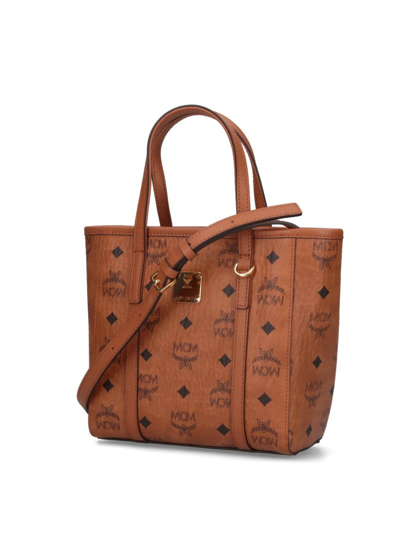 Mcm "Toni Top-Zip" Mini Tote Bag Brown