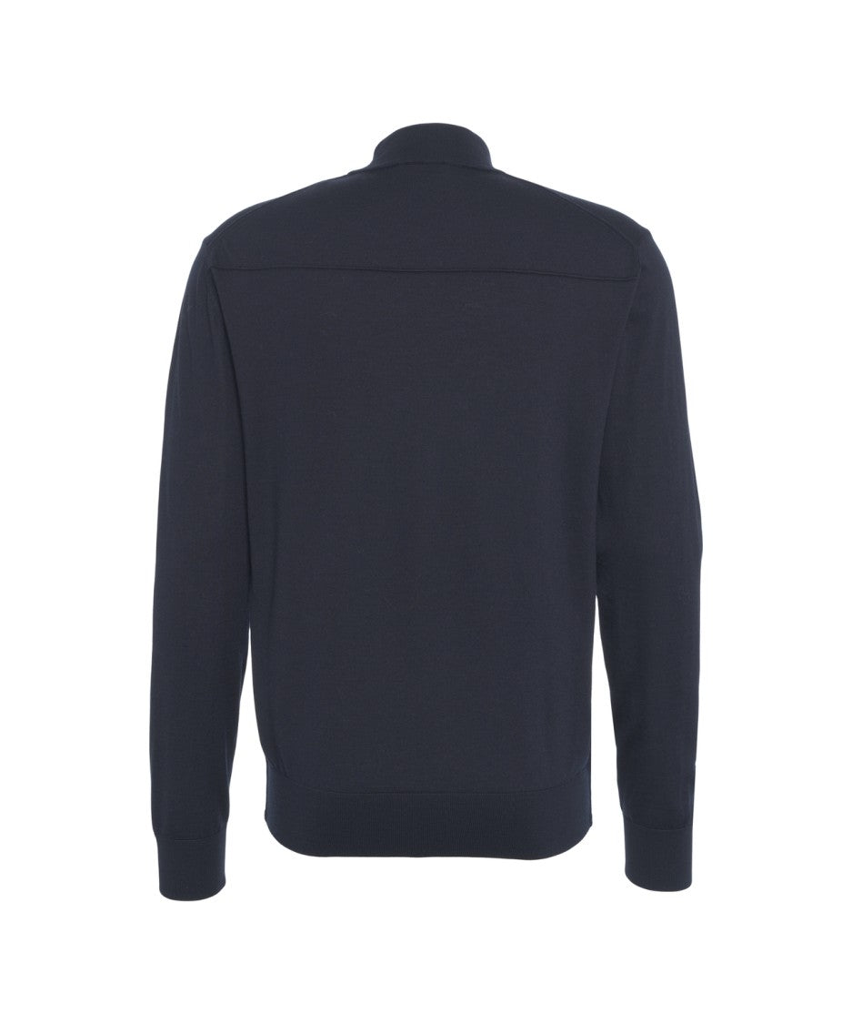 Paolo Pecora Finely Knit Blue Wool Sweater