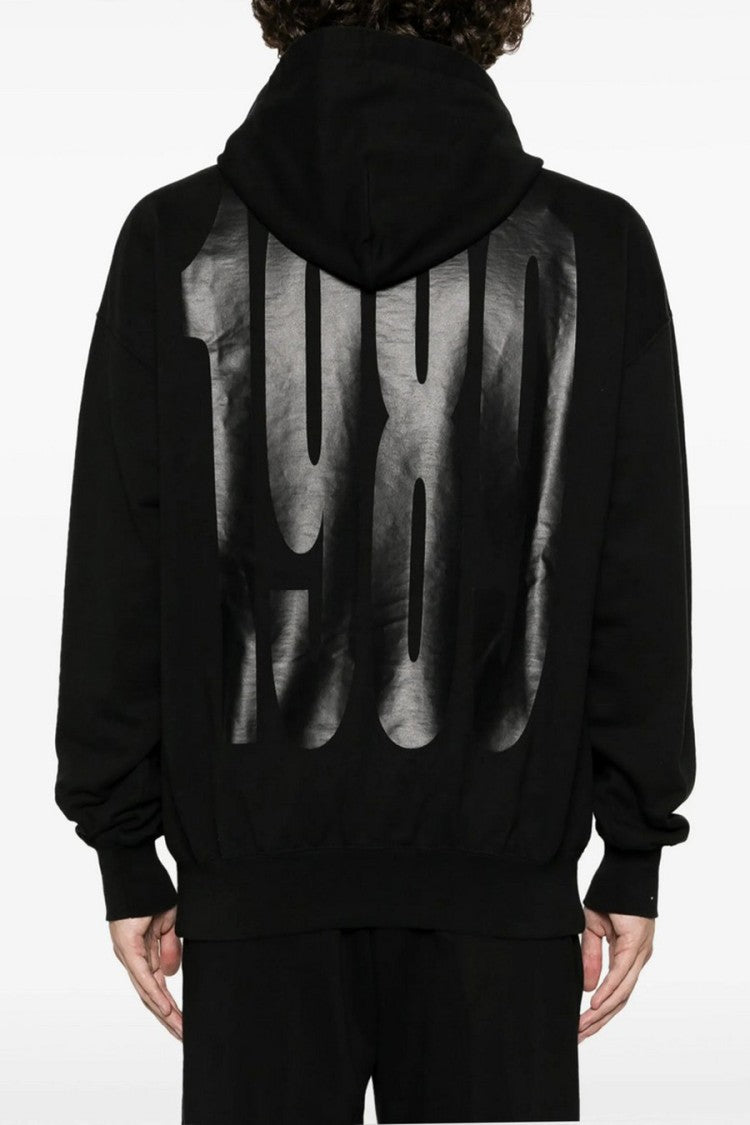 1989 Studio Black Cotton Printed Hoodie