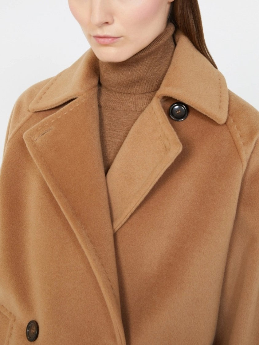 Max Mara Double-Breasted Camel Wool Coat