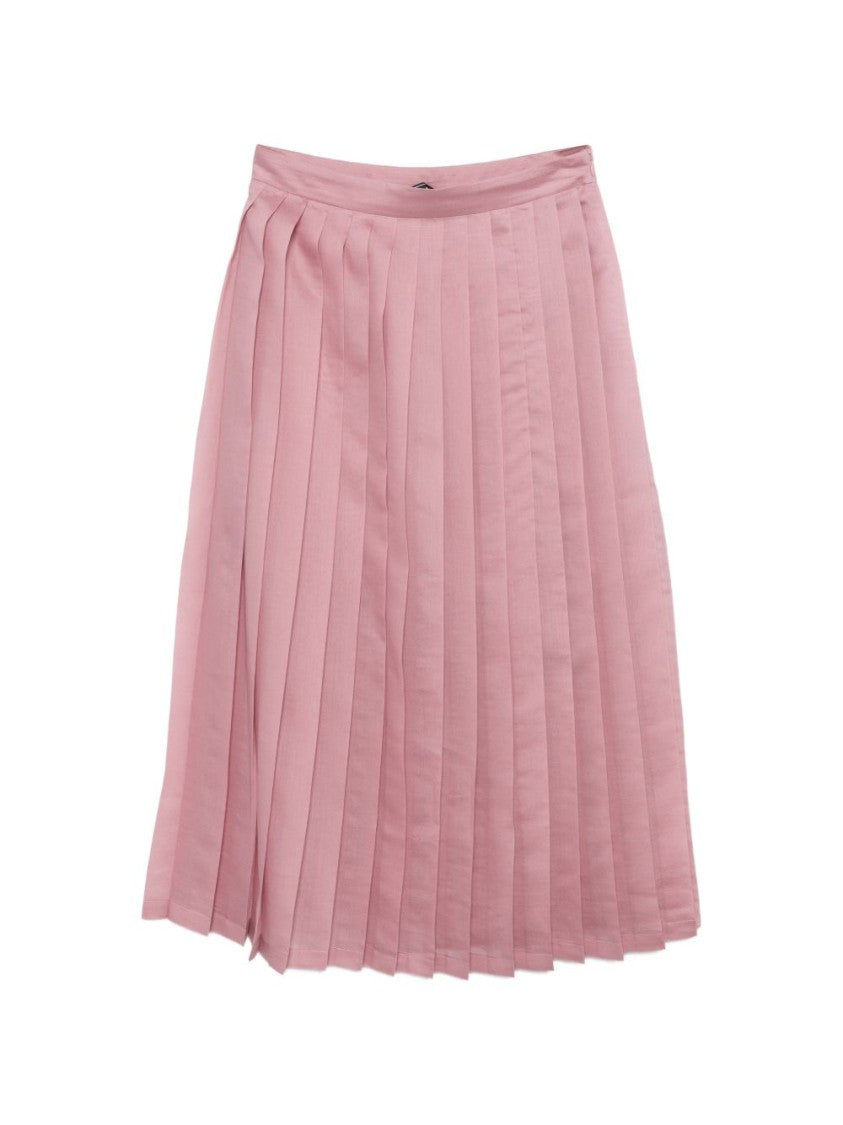 Iceberg Pleated Lyocell Smooth Waistband Midi Skirt