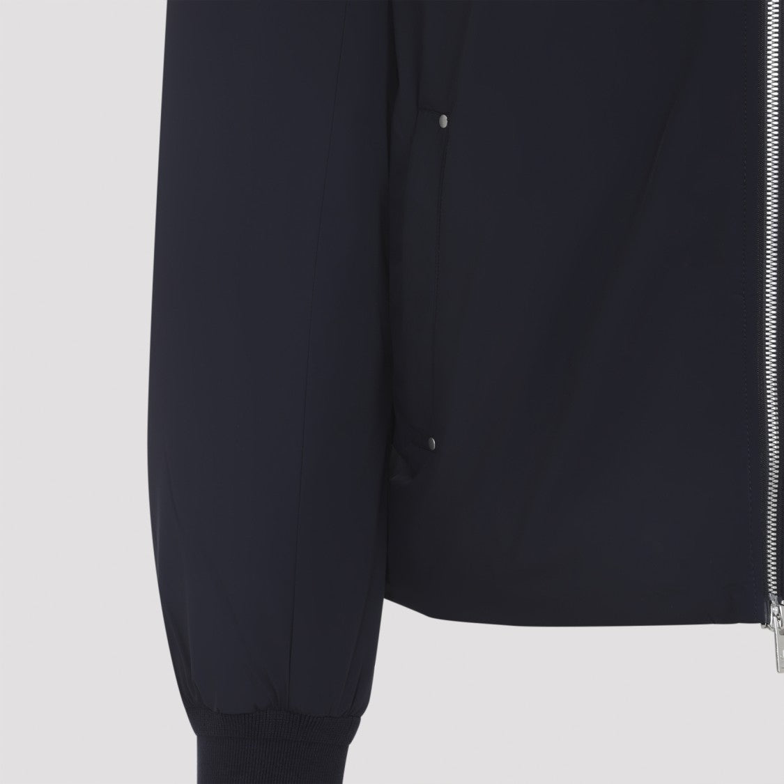 Moose Knuckles Feather Down Insulated Jacket With Adjustable Hood And Zippered Pockets