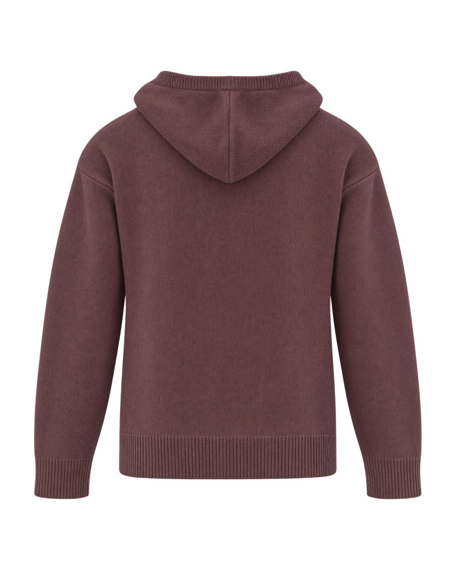 Diesel Pickled Bordeaux Relaxed-Fit Knit Hoodie