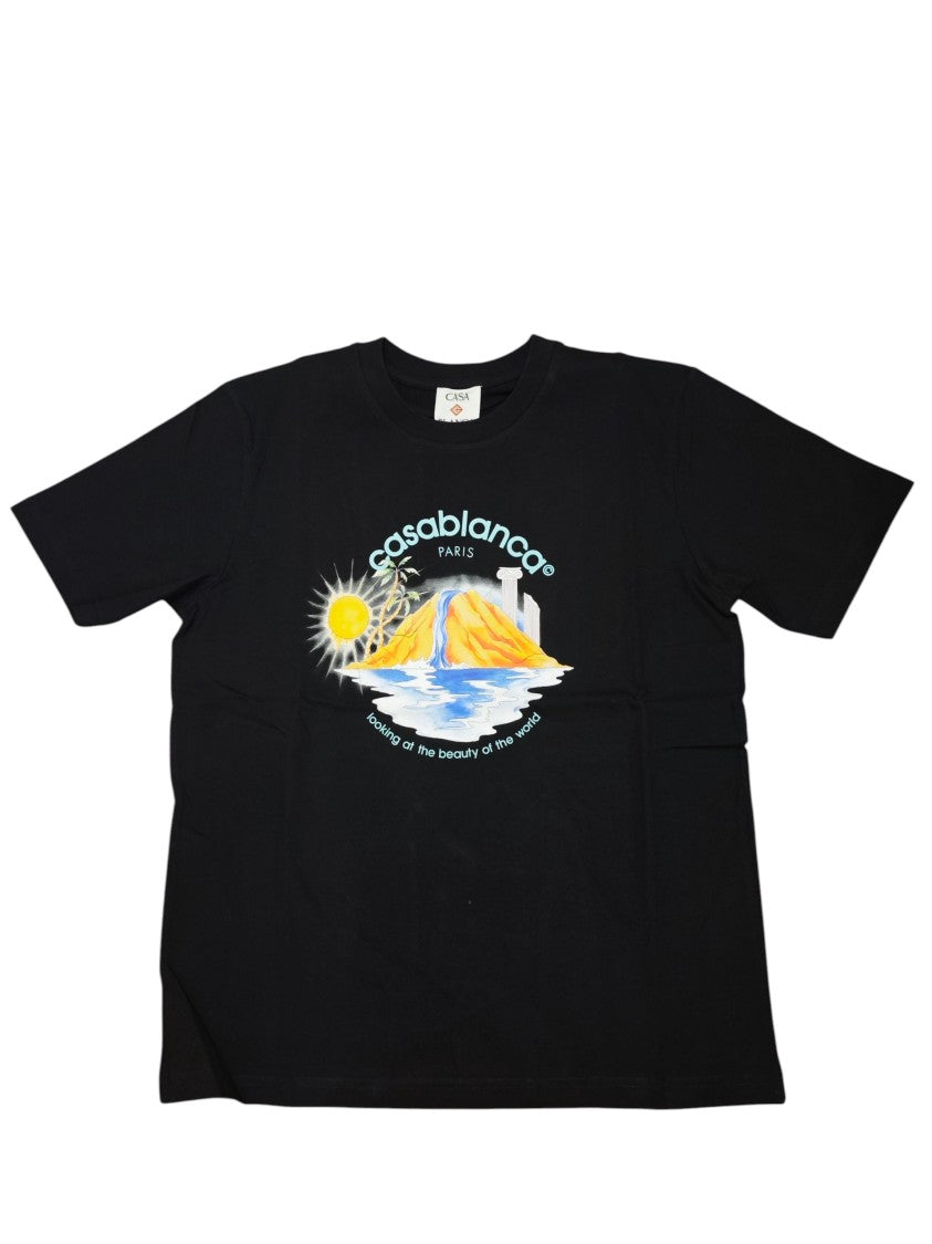 Casablanca Short-Sleeve Graphic T-Shirt With Casablanca Tennis Club Design