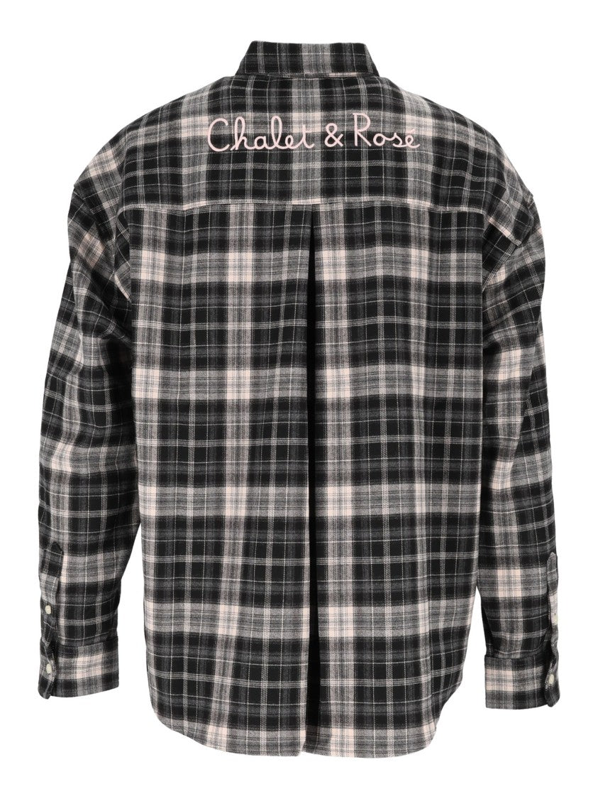 Mc2 Saint Barth Rose Tartan Flannel Embroidered Shirt