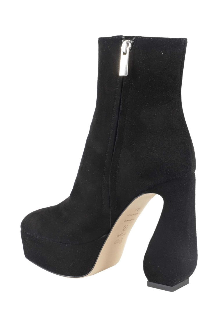 Si Rossi Black Suede Ankle Boots