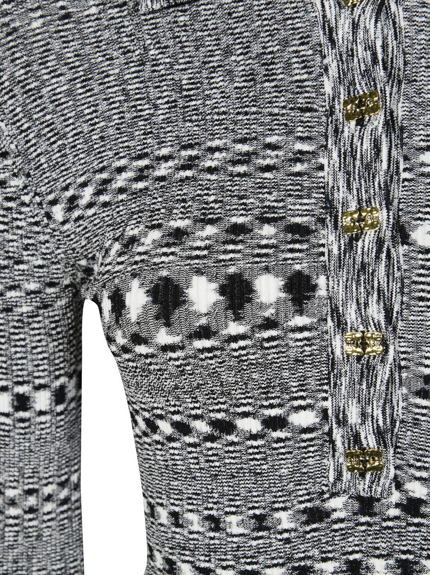 Ganni Space-Dyed Polo Shirt With Classic Collar