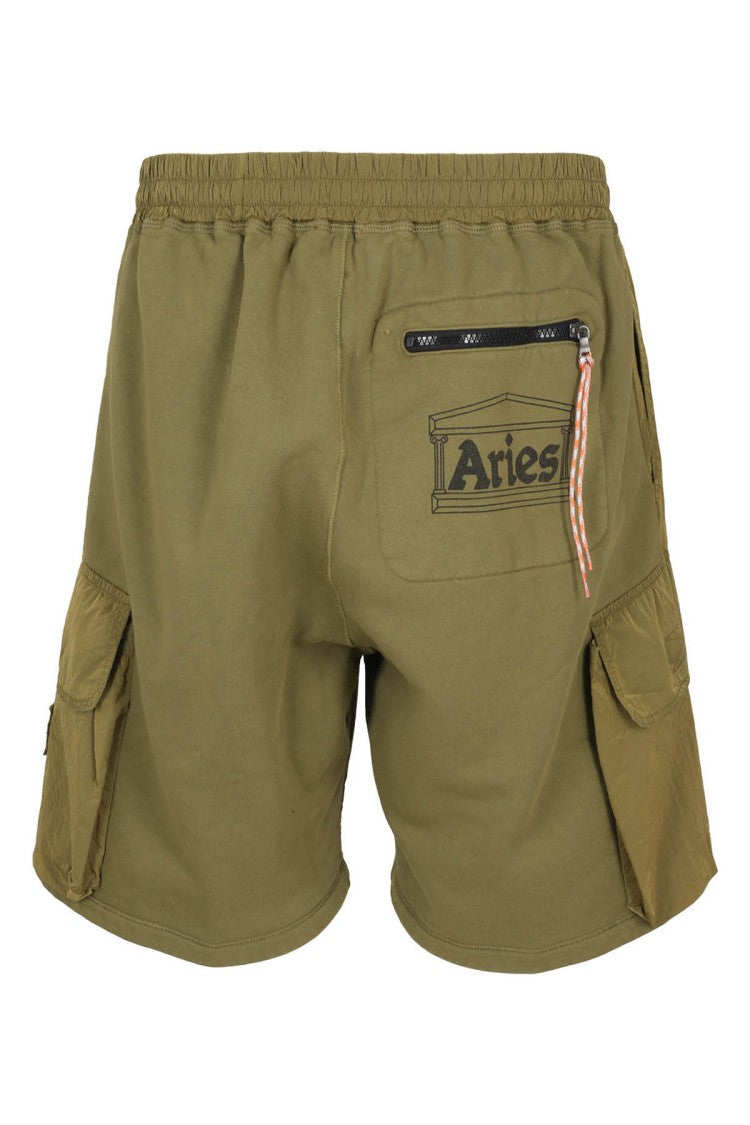 Aries Olive Green  Nylon Hybrid Sweashort