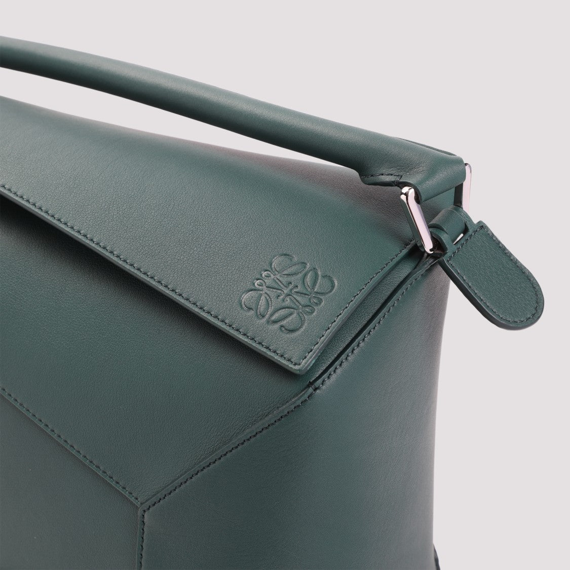 Loewe Geometric Design Green Calfskin Shoulder Bag