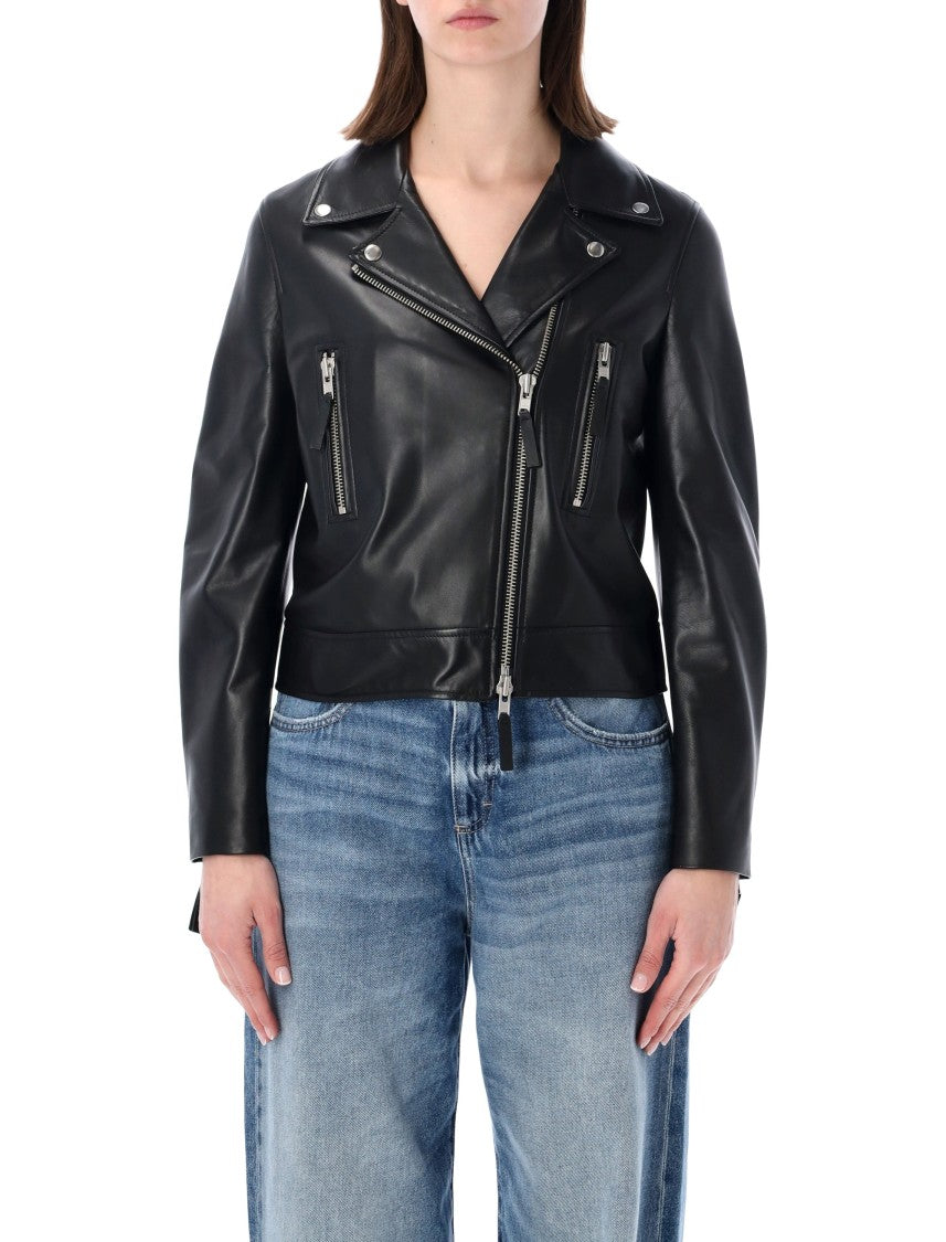 Sword Classic Chiodo Suede Cropped Biker Jacket