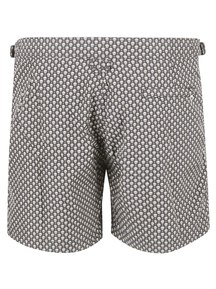 Alexander Mcqueen Monochrome Skull Pattern Shorts