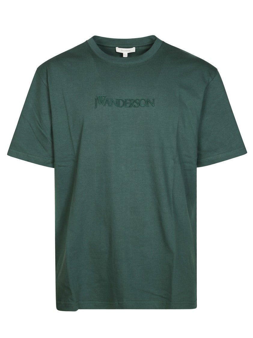 J. W. Anderson Embroidered Logo T-Shirt With Classic Crew Neckline
