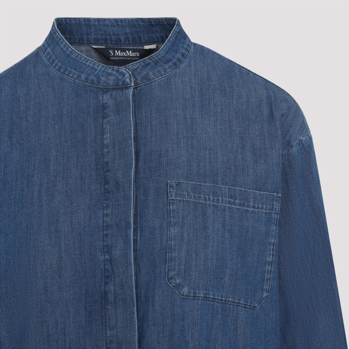 Max Mara Relaxed-Fit Cotton Blouse With Stand-Up Collar