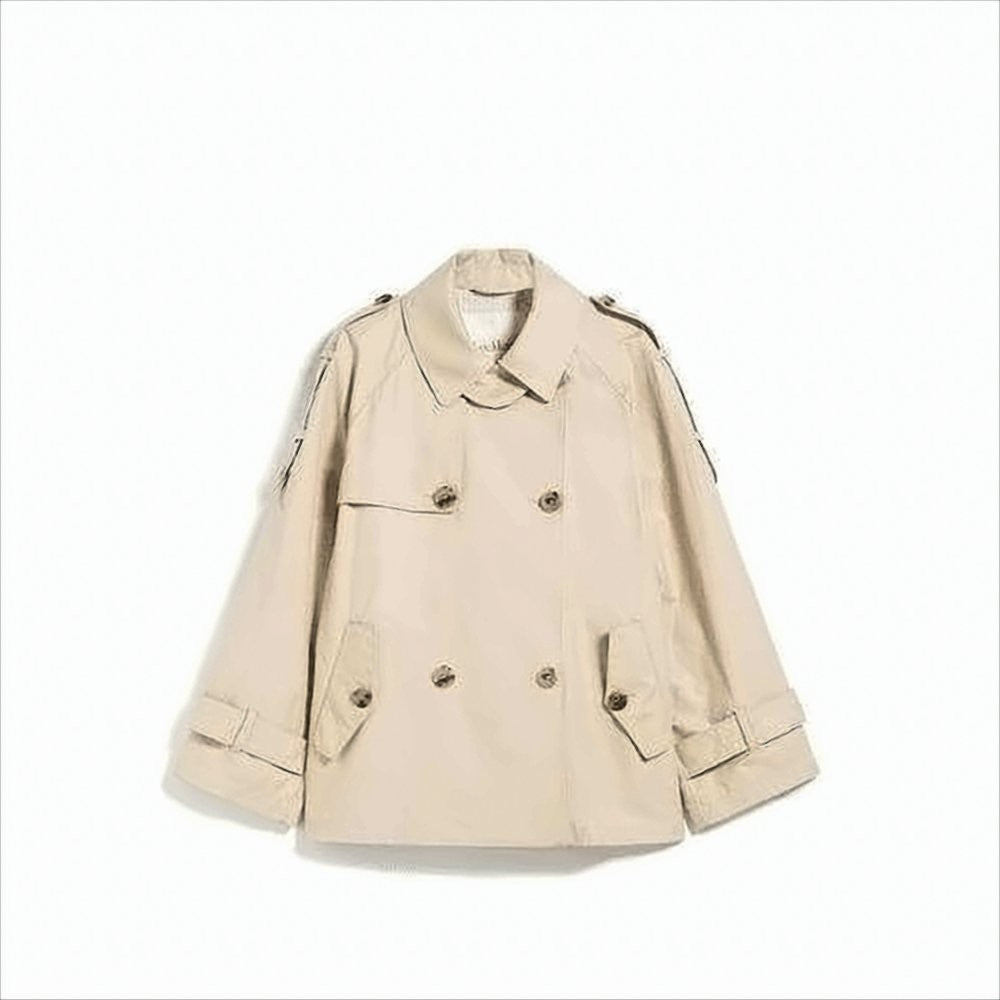 Max Mara Double-Breasted Short Coat With Wide Collar