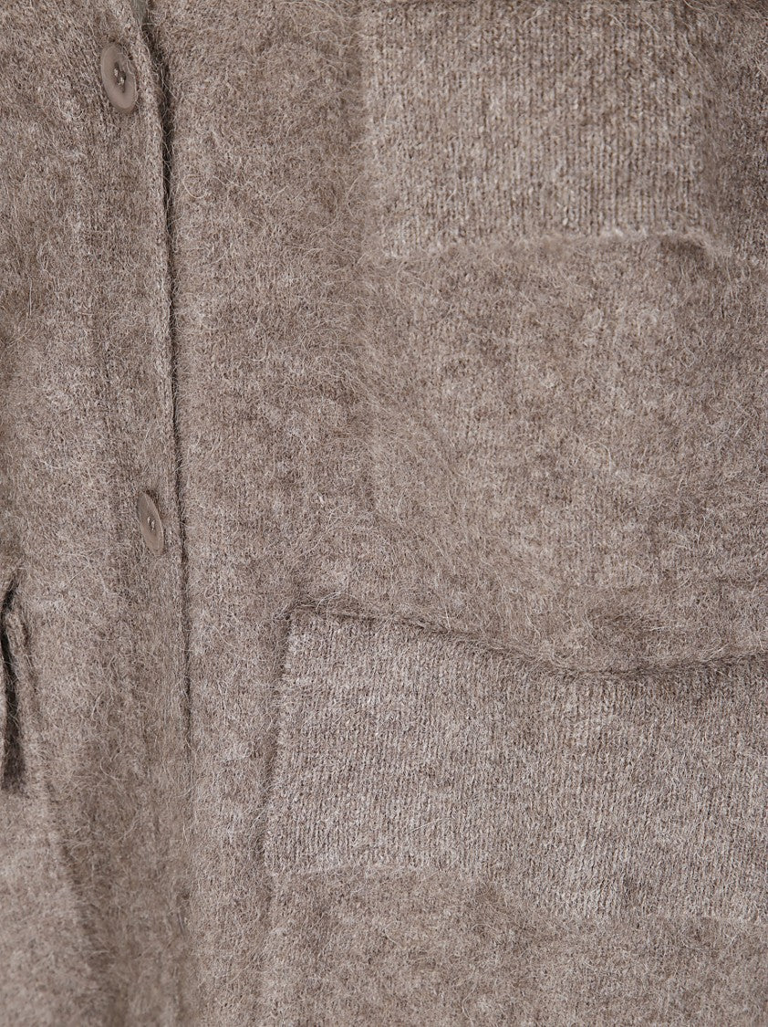 P.A.R.O.S.H. Multi-Pocket Brown Utility Vest With Oversized Fit