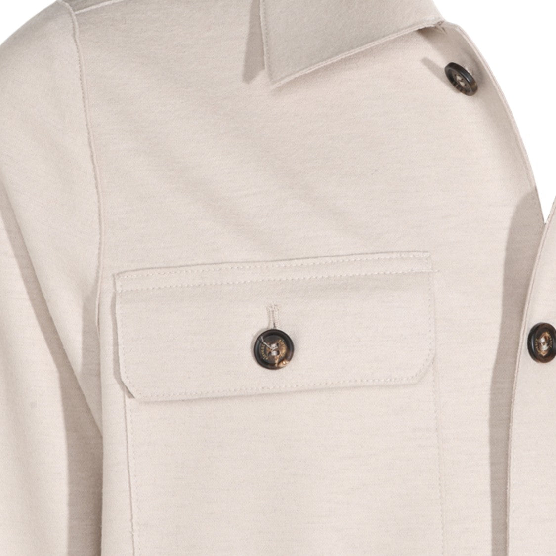 Eleventy Structured White Casual Jacket With Timeless Minimalism