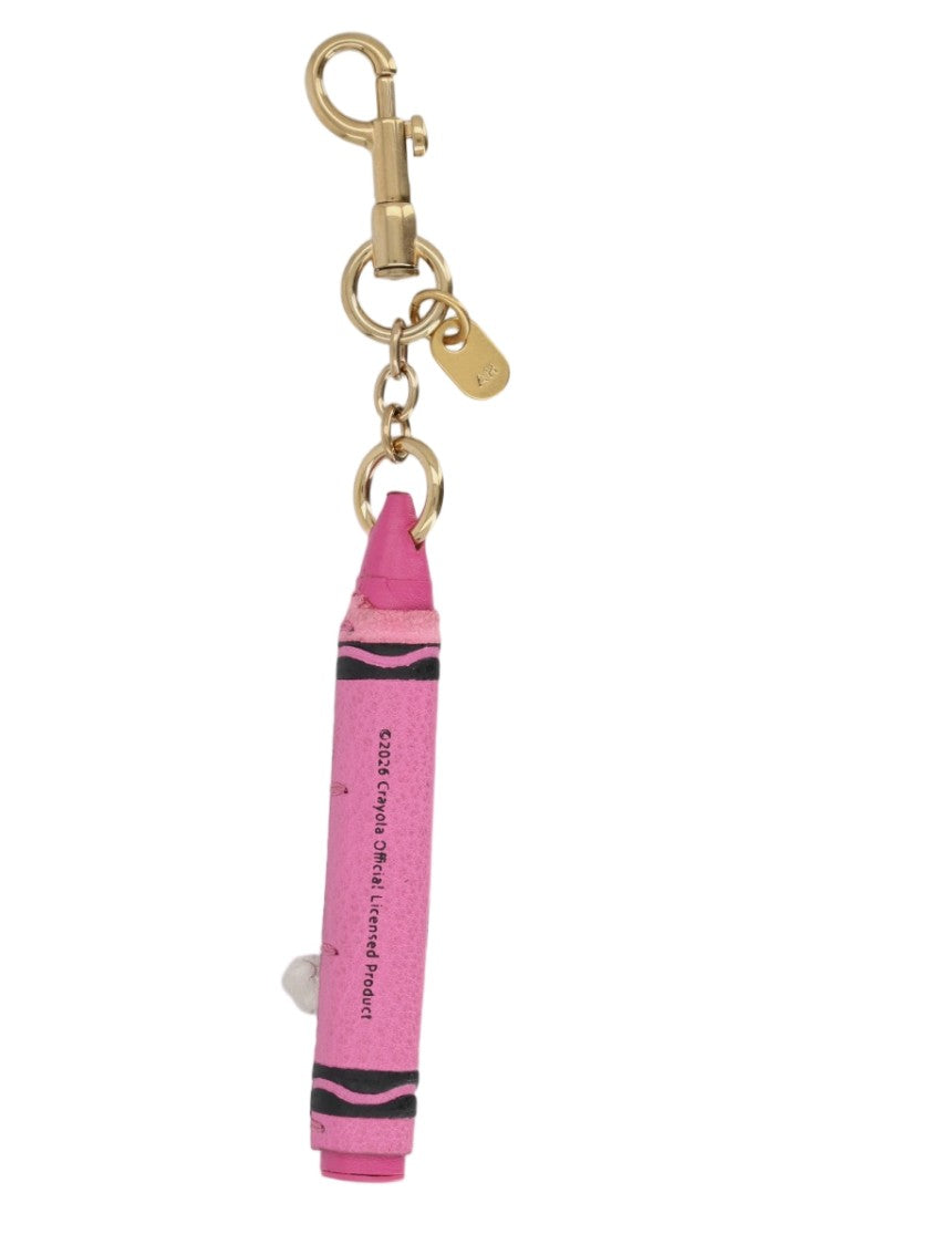 Anya Hindmarch Pink Crayon Goatskin Leather Key Holder