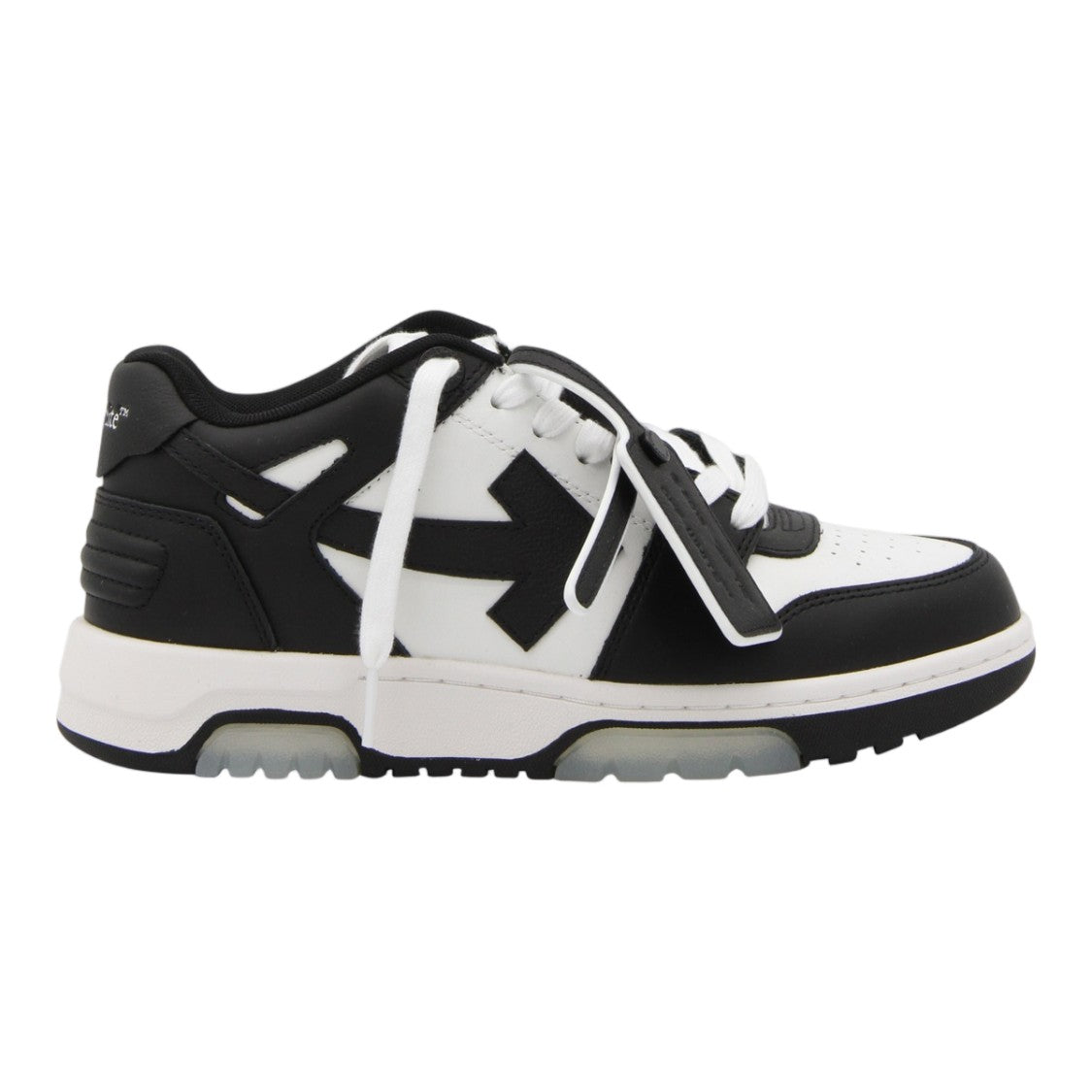 Off-White Low-Top Sneakers With Bold Black