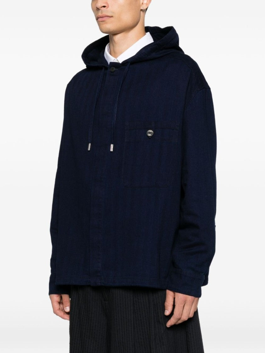 Jacquemus Hooded Long-Sleeved Concealed Placket Casual Shirt