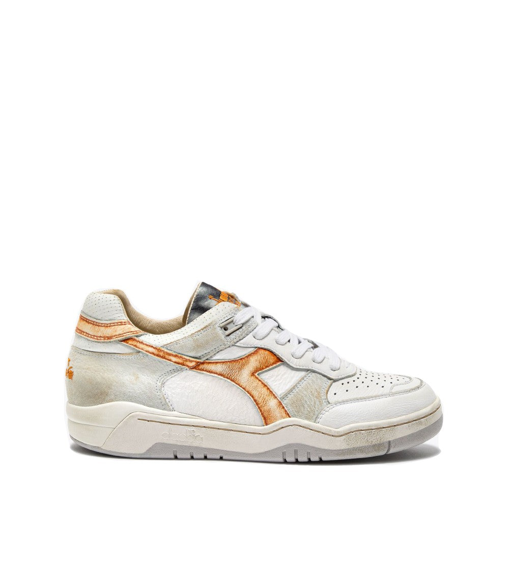 Diadora B.560 Sneakers With Leather And Distinctive Wax Treatment