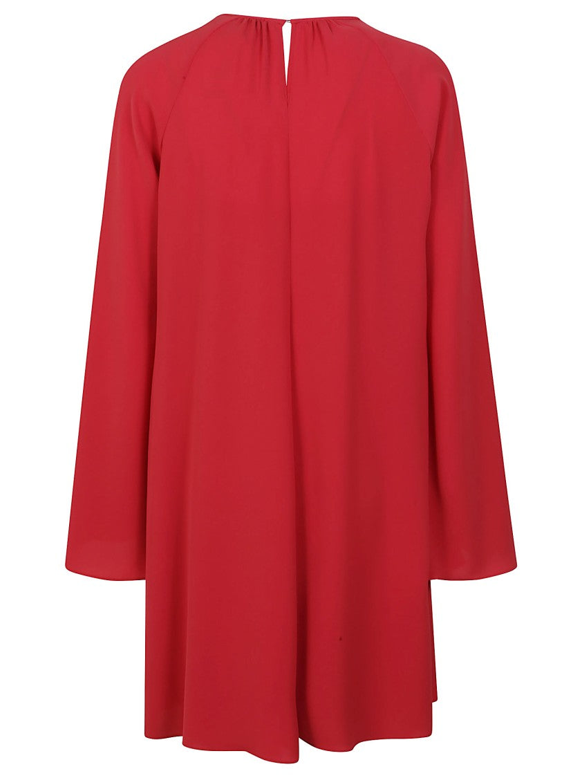 Max Mara Relaxed Silhouette Mini Dress With Flowing Sleeves
