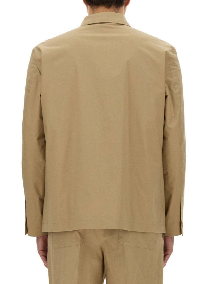 Lardini Structured Cotton-Blend Shirt Jacket