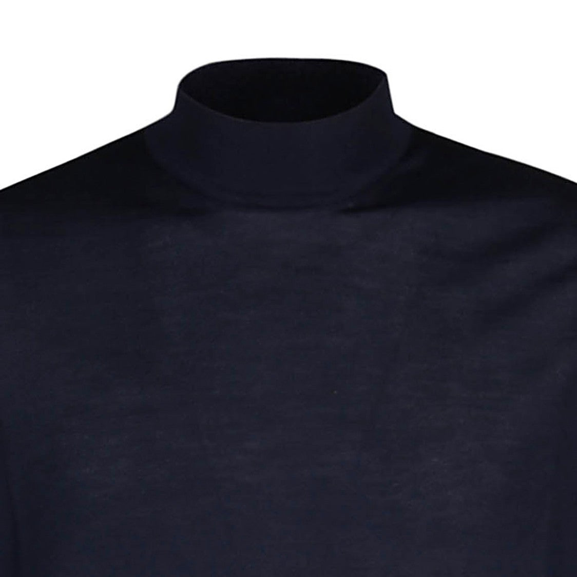 Malo Blue High Neck Ribbed Sweater