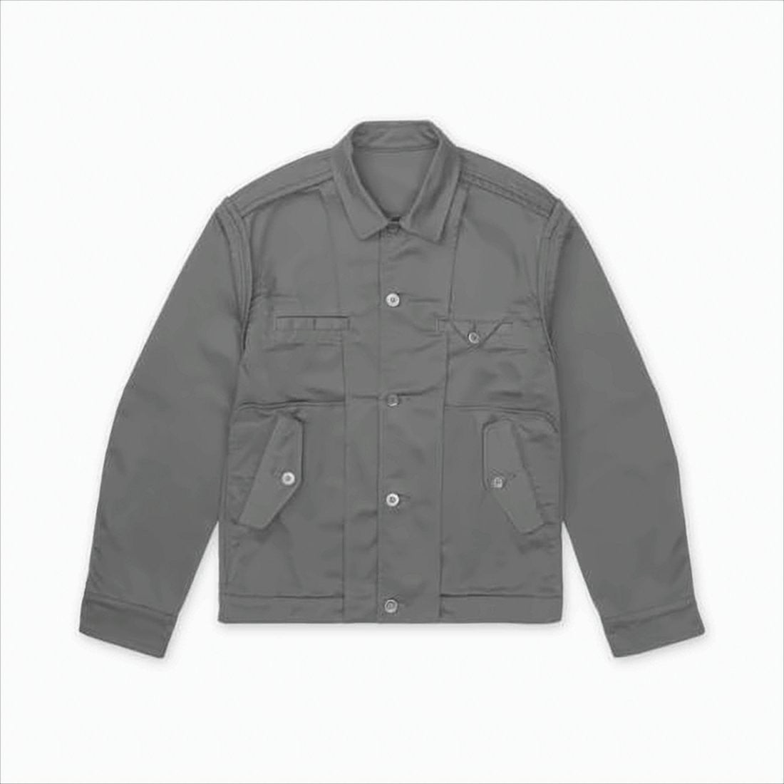 032C Structured Grey Jacket With Classic Collar