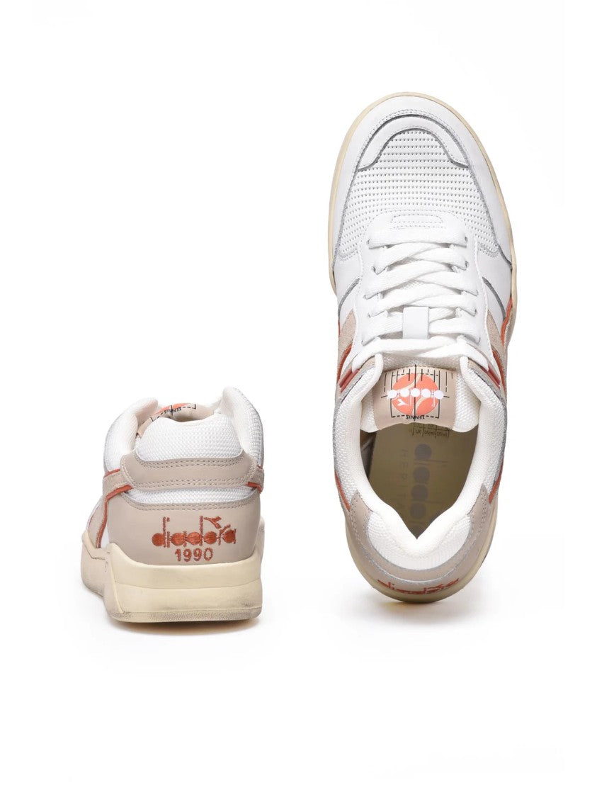 Diadora Heritage White Beige Leather B.560 Sneakers