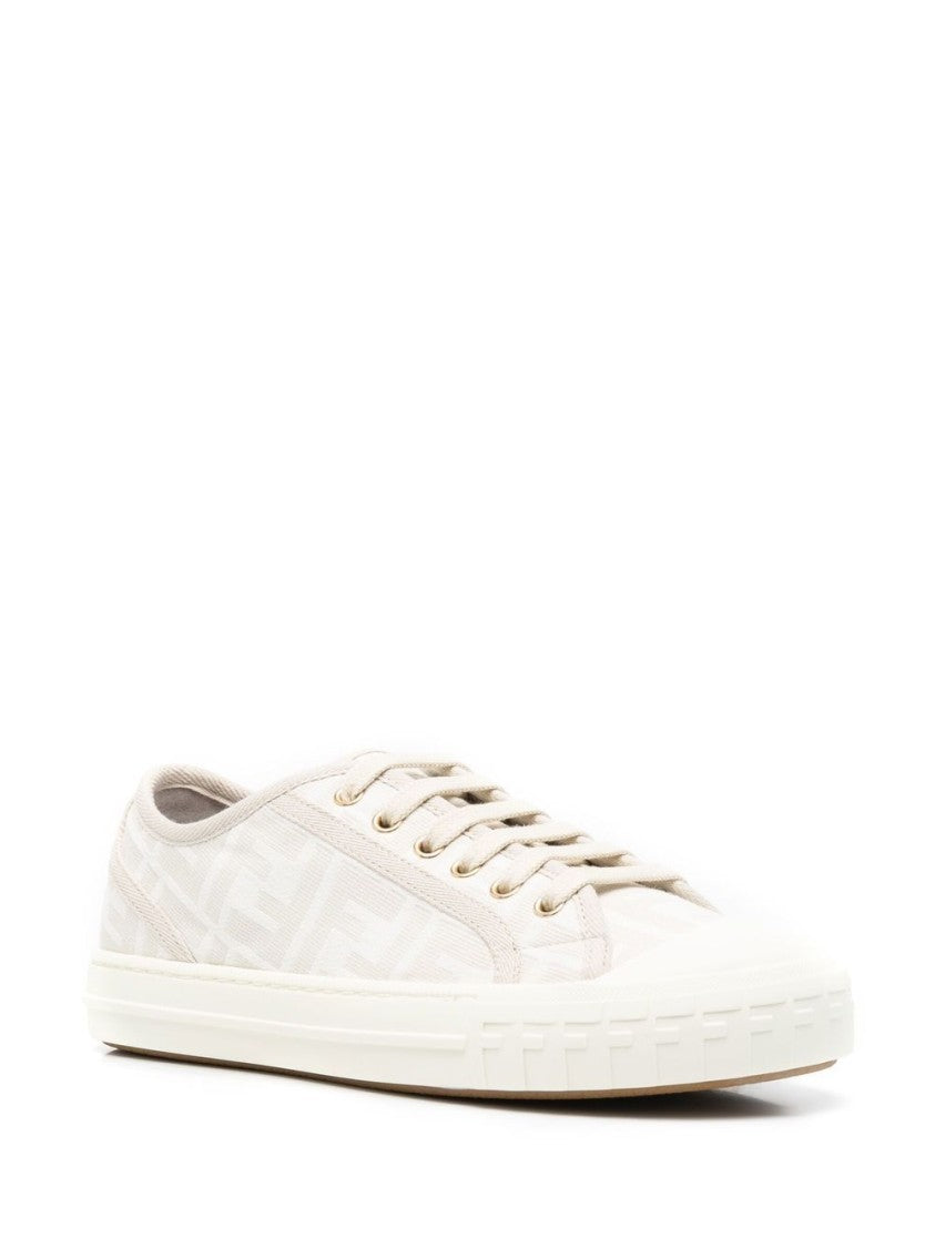 Fendi Lace-Up Flats With Monogram Detailing