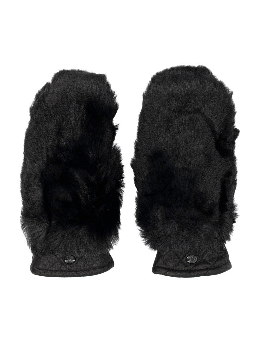 Goldbergh Faux Fur Quilted Cuff Gloves