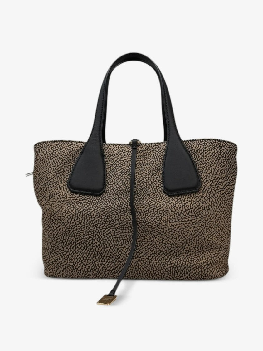 Borbonese Medium-Sized Structured Tote Bag With Textured Finish