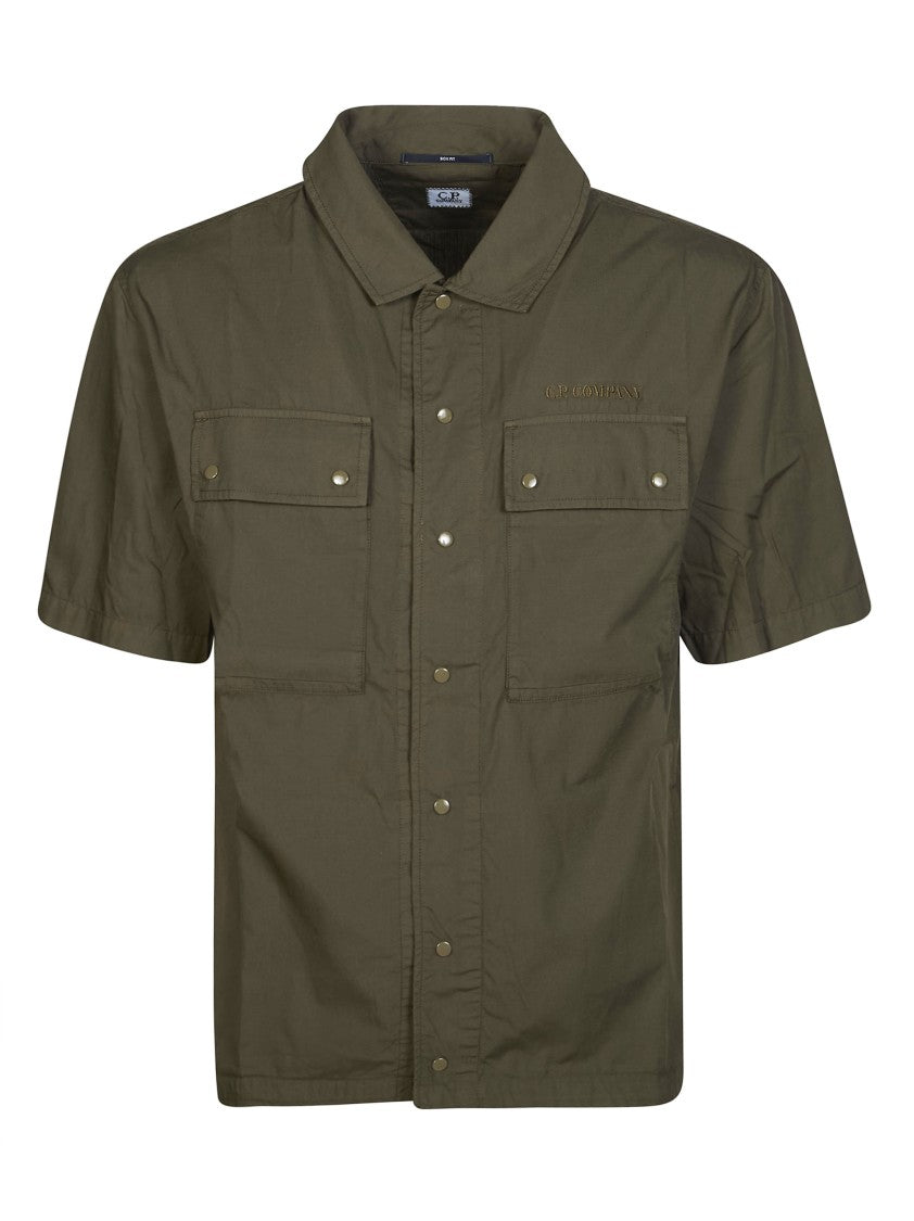 C.P. Company Vibrant Green Utility Short-Sleeved Shirt Jacket