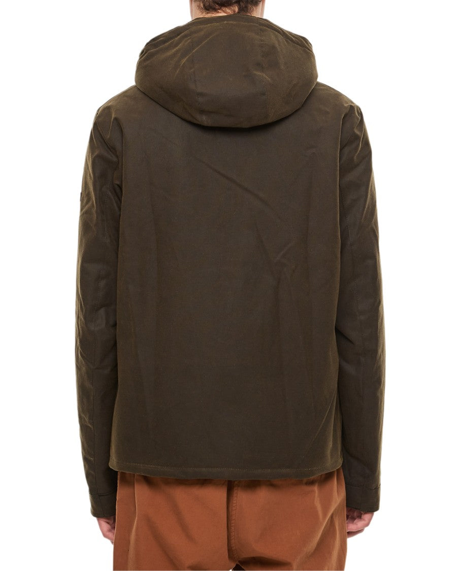 Barbour Green Kevlar Wax Hooded Jacket